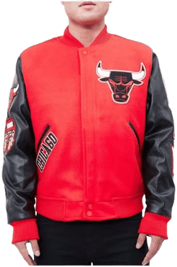 Pro Standard Men's Chicago Bulls Logo Varsity Jacket