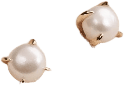 Caitlyn Minimalist Zoe Pearl Studs in Sterling Silver
