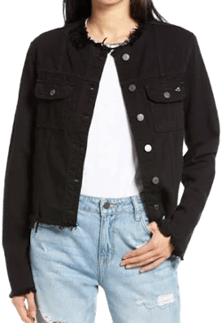 Hidden Jeans Women's Fray Edges Denim Jacket