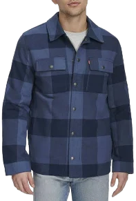 Levi's Men's Buffalo Check Water Resistant Flannel Shirt Jacket