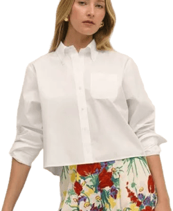 Brooks Brothers Women's Cropped Button-Down Shirt