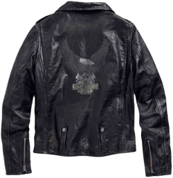 Harley-Davidson Women's Wild Distressed Leather Biker Jacket