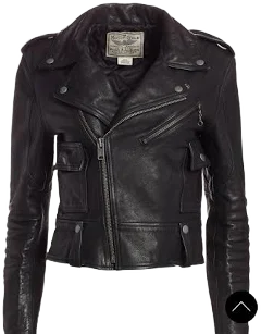 Polo Ralph Lauren Polo Black Women's Leather Moto Jacket, US X-Small
