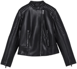 Zara Woman Faux Leather Biker Jacket