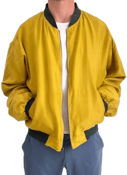 80s Vintage Silk Bomber Jacket