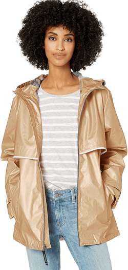 RAIN JACKET-CHAMPAGNE/FLORAL