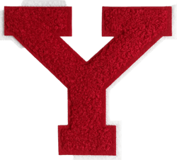 4-1/2" Letterman Jacket Patches Red Chenille Letter Patch Iron on Letters Varsity Letter Patches for Clothing (red-Y)