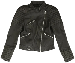Zara Solid Faux Leather Jacket