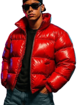 Men's Oversized Glossy Puffer Jacket
