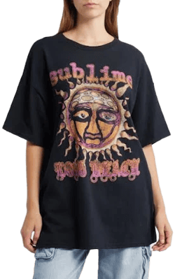 Sublime Long Beach Cotton Graphic T-Shirt