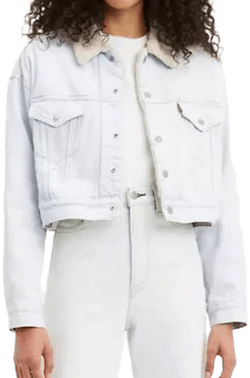 Levi's Women's Cropped Dad Sherpa Trucker Jacket