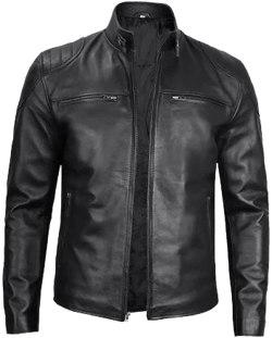 FJackets Men's Cafe Racer Leather Jacket