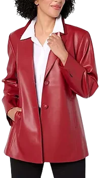Dennis Basso Regular Luxe Faux Leather Jacket