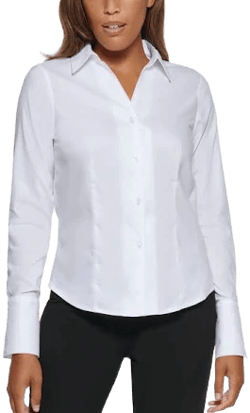 Calvin Klein Women's Long Sleeve Wrinkle-Free Shirt