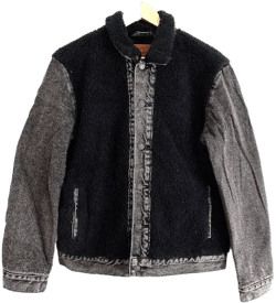 Levi's Levis Mens Denim Trucker Jean Jacket Panelled Sherpa Front Pockets Fit 77379