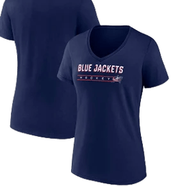 Fanatics Women's Columbus Blue Jackets Iconic V-Neck T-Shirt