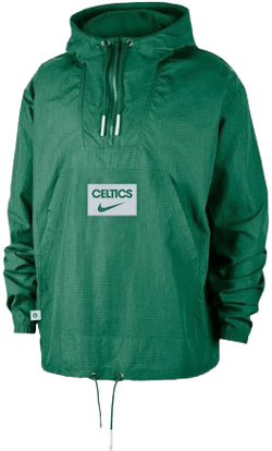 Nike Men's Boston Celtics Courtside Premium Club Anorak Quarter-Zip Hoodie