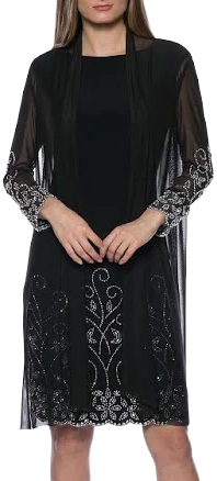 Marina Women's Beaded Long Sleeve Bodycon Jacket