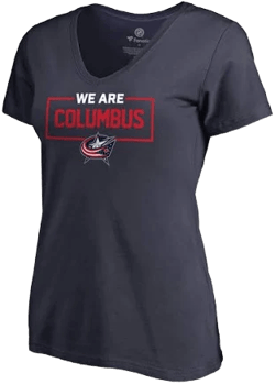 Fanatics Women's Columbus Blue Jackets Iconic Collection V-Neck T-Shirt