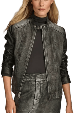 Wilsons Leather Women's Alora Combo Racer Jacket