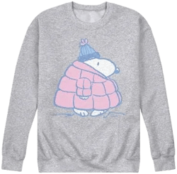 Peanuts Snoopy Pastel Puffer Coat Fleece Sweatshirt