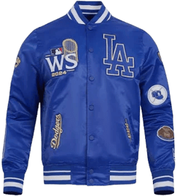 Pro Standard Men's Los Angeles Dodgers World Series Champions Rib Satin Jacket