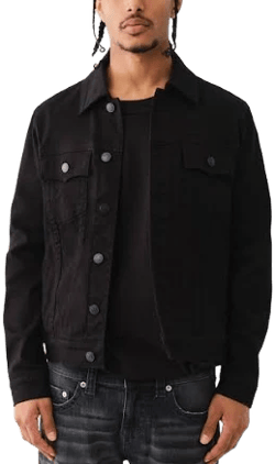 True Religion Men's Stretch Denim Trucker Jacket