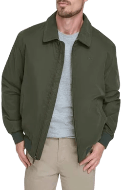 Dockers Men's Micro Twill Golf Bomber Jacket