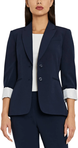 Tahari ASL Notched Two-Button Blazer