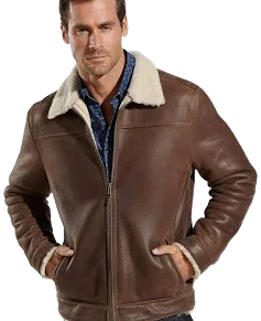 Shearling Leather Flight Jacket