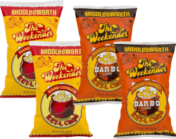 Middleswarth Weekender Ket'l Original & Ket'l BBQ Potato Chips Variety 4 Pack- 10 oz. Bags