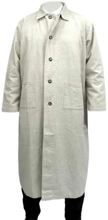Men's 19th Century Cotton Point Collar Ankle Length Duster