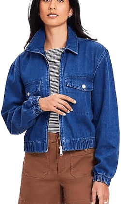 Women's Loft Denim Bubble Jacket