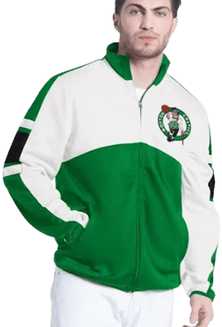 G-III Sports by Carl Banks Men's Boston Celtics Back Field Full-Zip Track Jacket