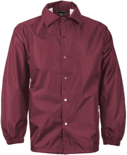 Renegade Men's Lightweight Water Resistant Button Up Windbreaker Coach Jacket