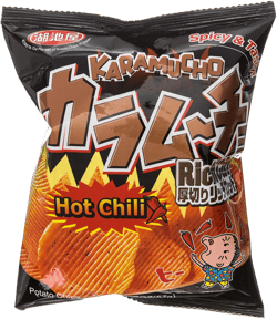 Koikeya Karamucho Potato Chips, Rich Cut, 2.01 Ounce
