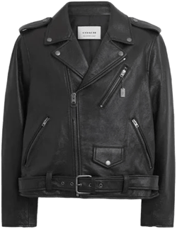 Coach Men's Leather Moto Jacket