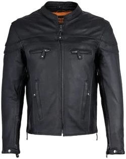 Dream Apparel Men's Premium Cowhide Leather Motorcycle Racer Jacket