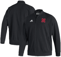 adidas Men's Nebraska Cornhuskers 2021 Sideline Woven Bomber Jacket
