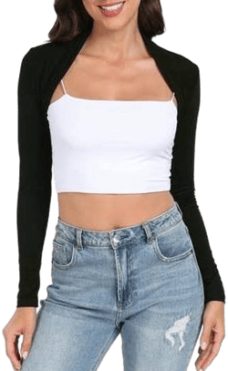 Hde Open Front Shrugs for Women Long Sleeve Bolero Cropped Cardigan Sweater S-4X