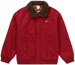 Supreme LACOSTE Wool Bomber Jacket Red