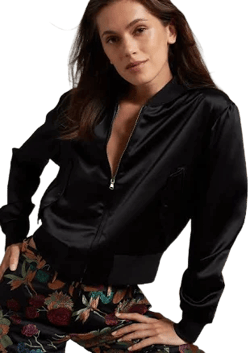 Satin Bomber Jacket