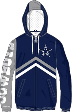 Mitchell & Ness Dallas Cowboys Undeniable Full-Zip Windbreaker Jacket