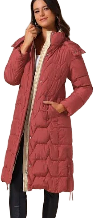 Puffer Down Hooded Zip Up Jacket