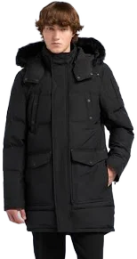 Moose Knuckles Men's Onyx Shearling Big Ridge Parka