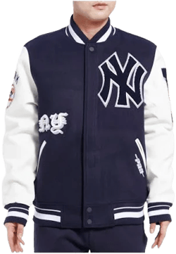 New York Yankees Men's Old English Wool Varsity Jacket