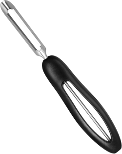 Professional #1071 Vegetable Peeler, Stainless Steel Fruit Potato Peeler, Swivel Vegetable Peeler with Easy Grip Ergonomic Handle & Ultra Sharp Stainless Steel Blades, 7 1/4 Inch Black