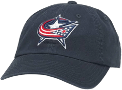 American Needle Columbus Blue Jackets Blue Line Slouch Adjustable Hat