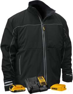 DEWALT Heated Lightweight Soft Shell Jacket DEWALT Heated Lightweight Soft Shell Jacket Kit X-Large With 2.0ah Battery and Charger