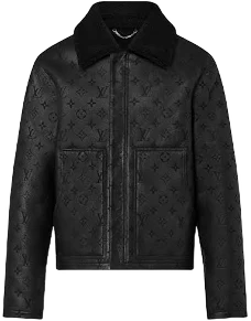 Louis Vuitton Shearling Embossed Monogram Jacket